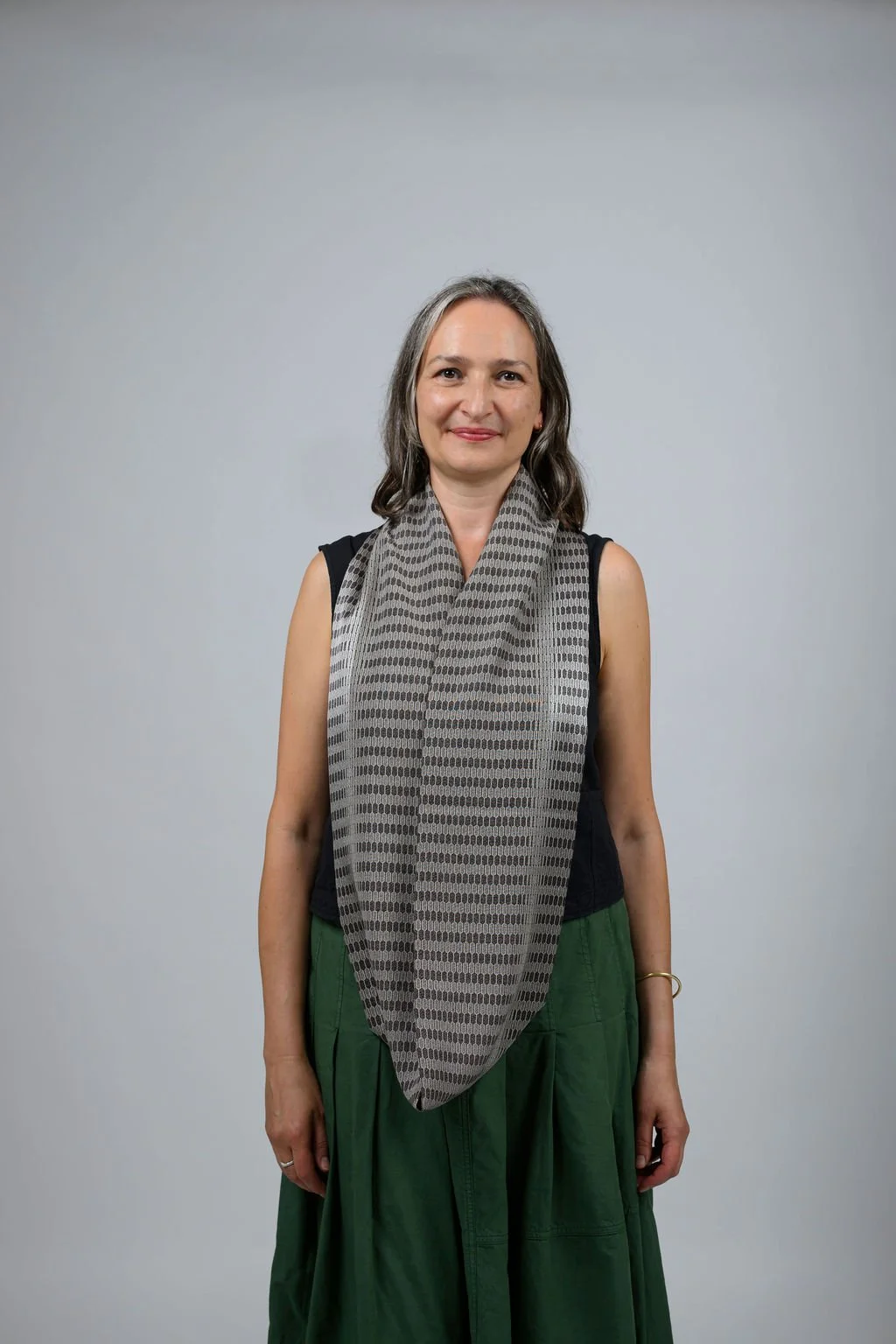 Romor Designs kimono silk scarf - VS416 - single on model..jpg