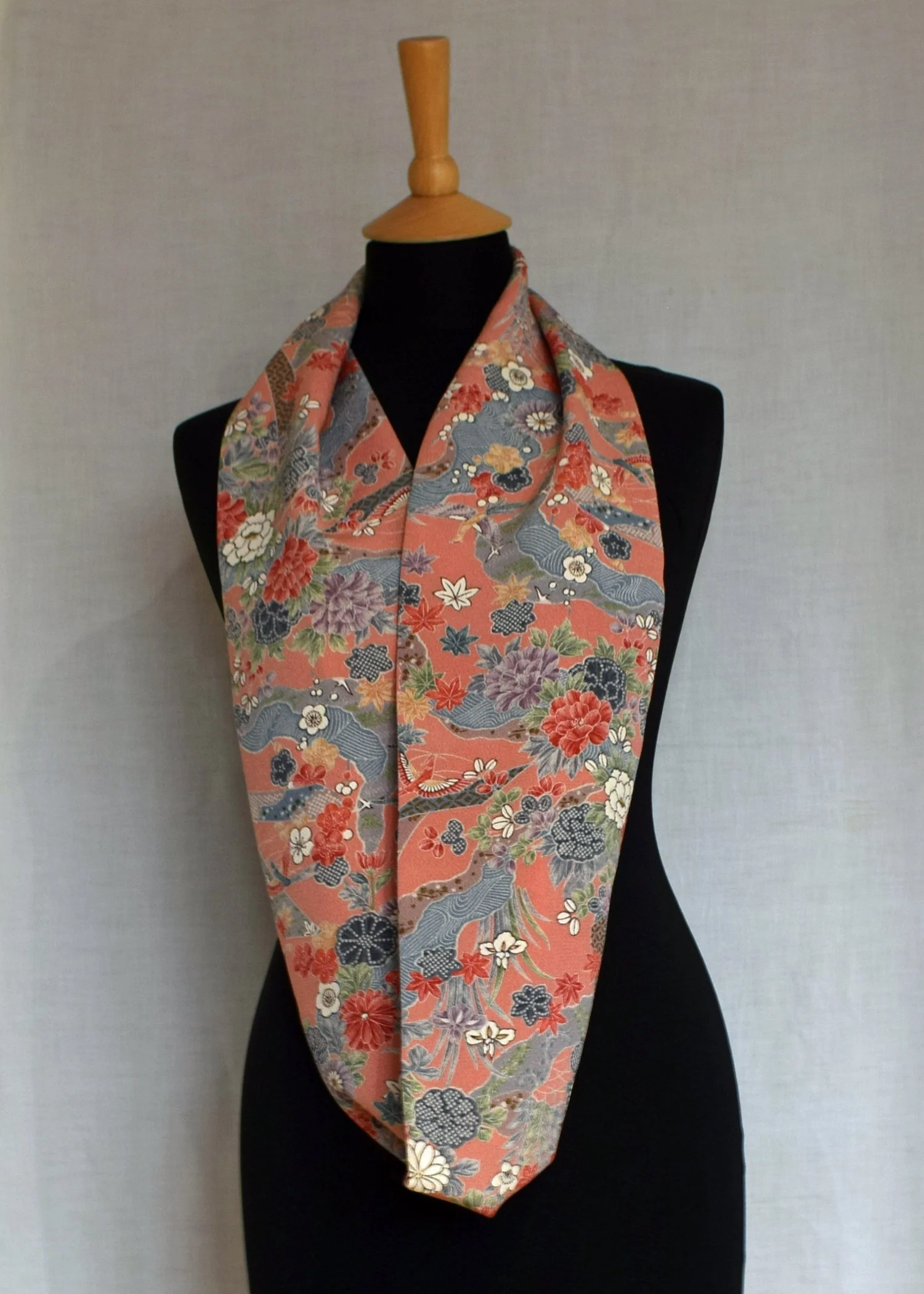 Romor Designs Vintage kimono silk scarf - VS392-2 - single on mannequin.JPG