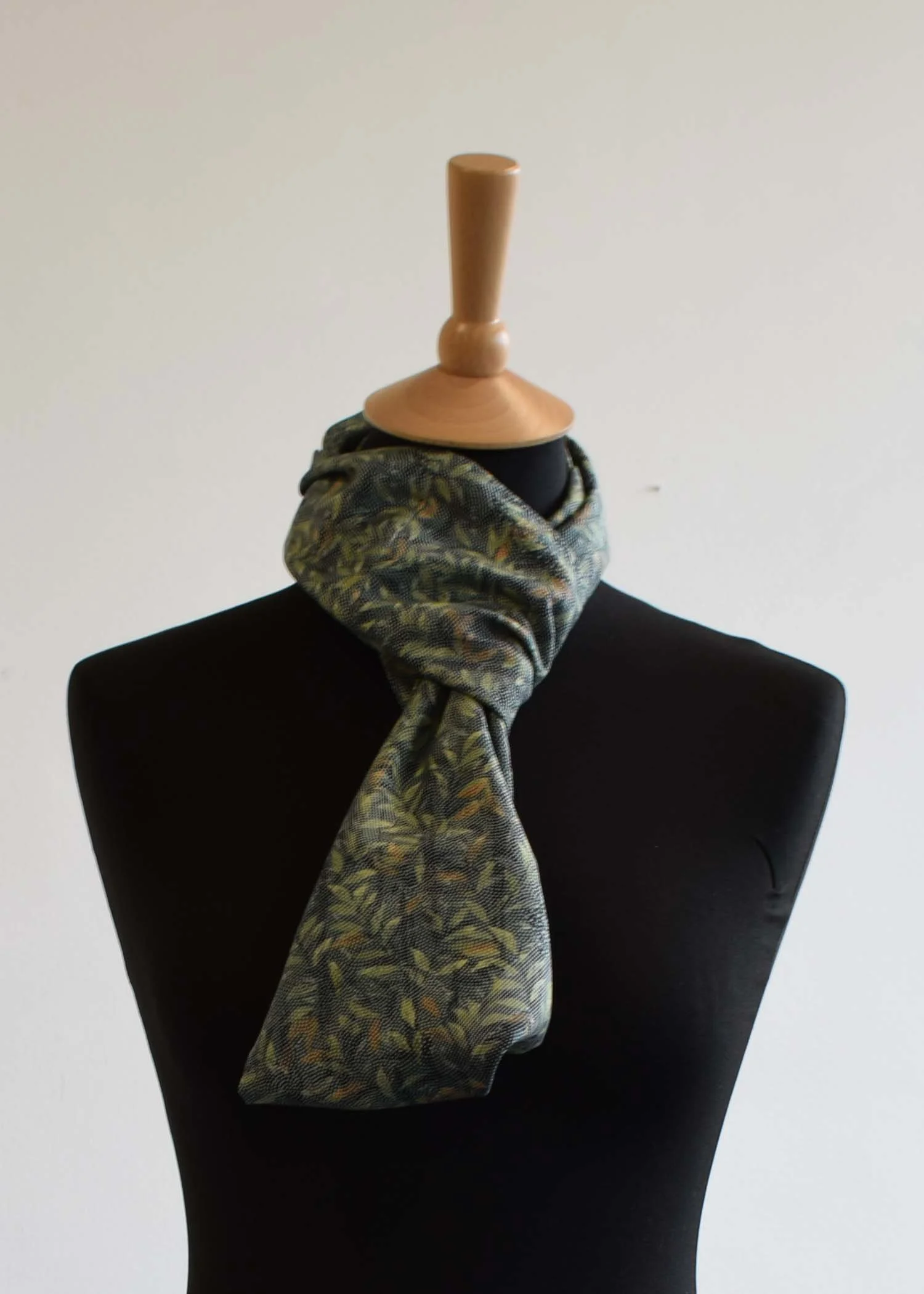 Romor Designs kimono silk loop scarf - VS364 - tied on mannequin.JPG