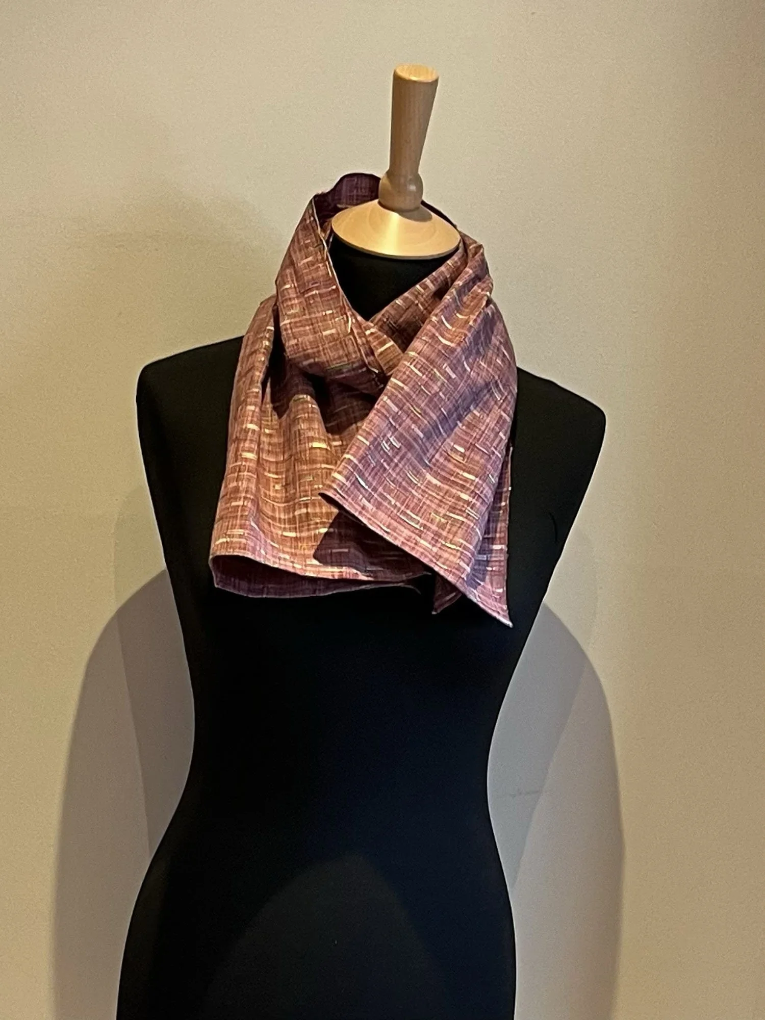 Romor Designs Vintage kimono silk scarf - VS318 - double on mannequin.jpg