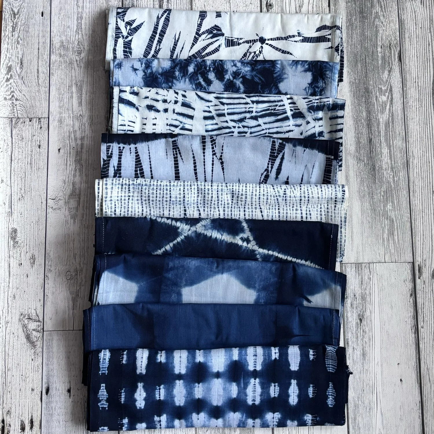 Romor Designs indigo collection shibori scarves - group.jpg