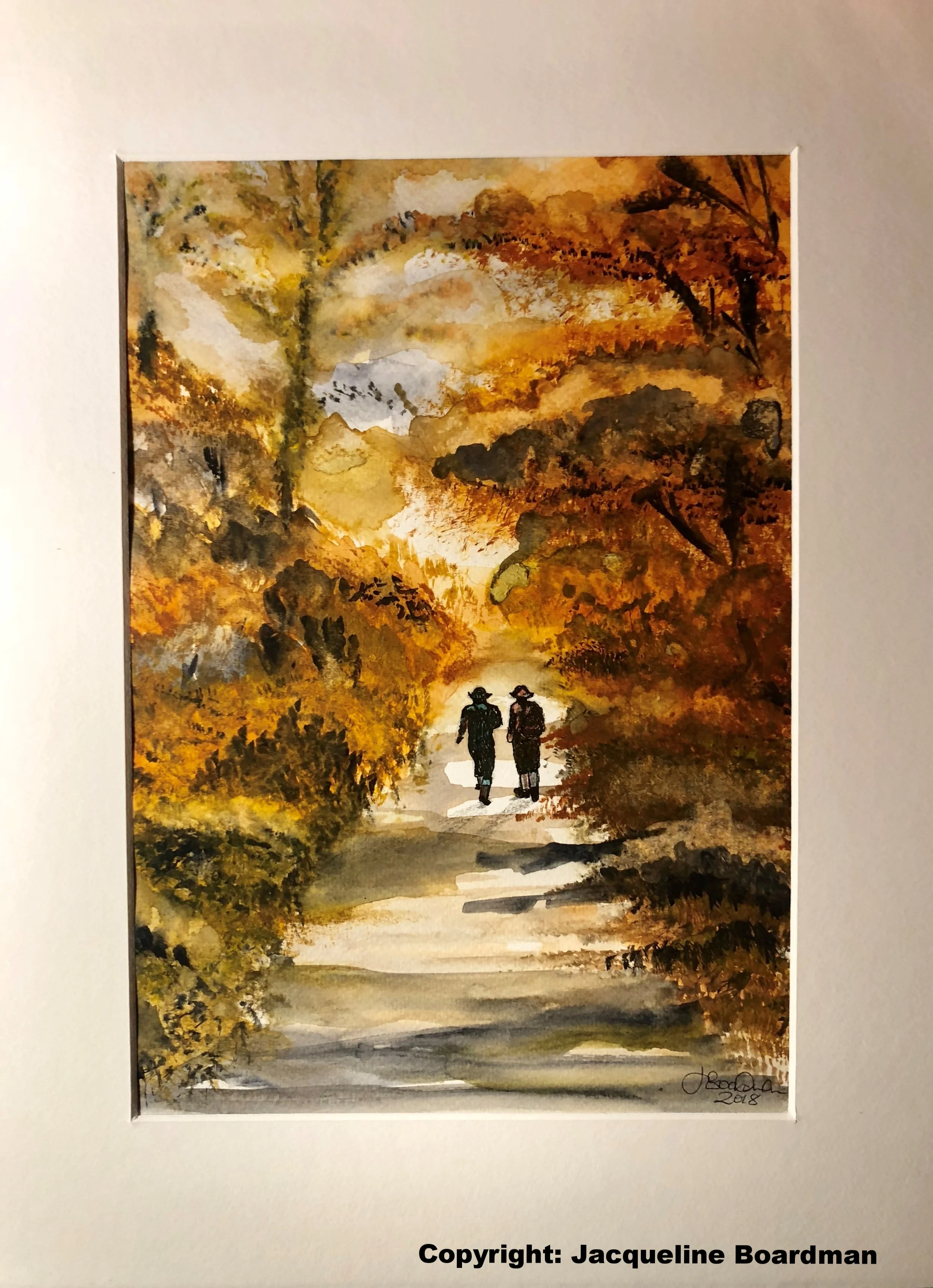 Autumn Ramble - watercolour and ink 2018