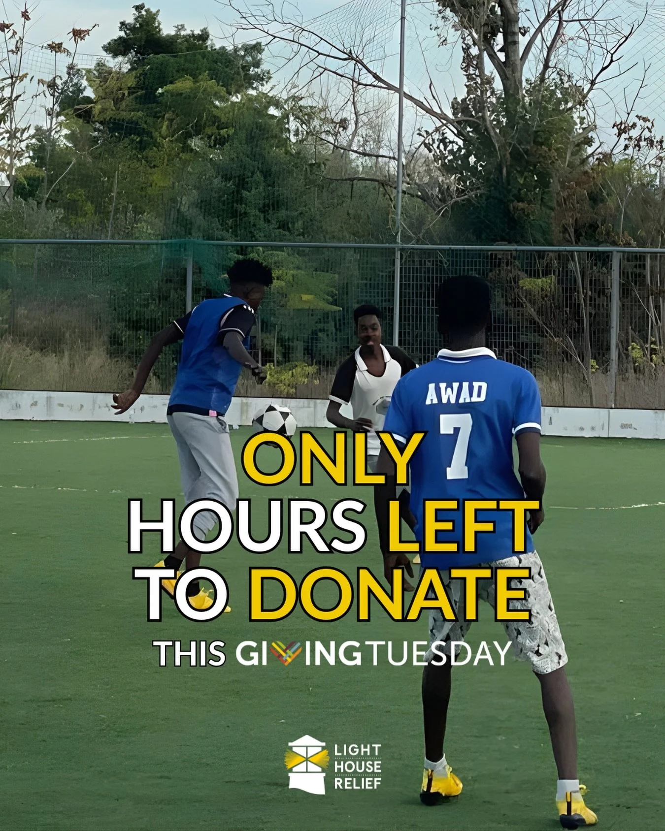 We&rsquo;re in the final quarter&mdash;just like #7 Awad, there are only 7 hours left to make your contribution go the extra mile on #givingtuesday. 

For the past 10 years, Lighthouse Relief has strived to fill the gaps in humanitarian protection fo