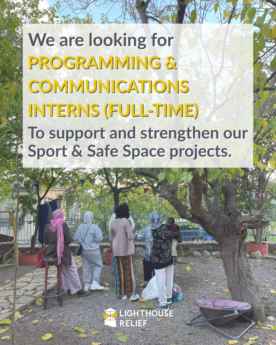 Join our Lighthouse Relief team and help strengthen community-led support for people seeking safety in Greece.

We&rsquo;re looking for passionate, values‑driven people to join our team through Programming &amp; Communications Internships and Fundrai