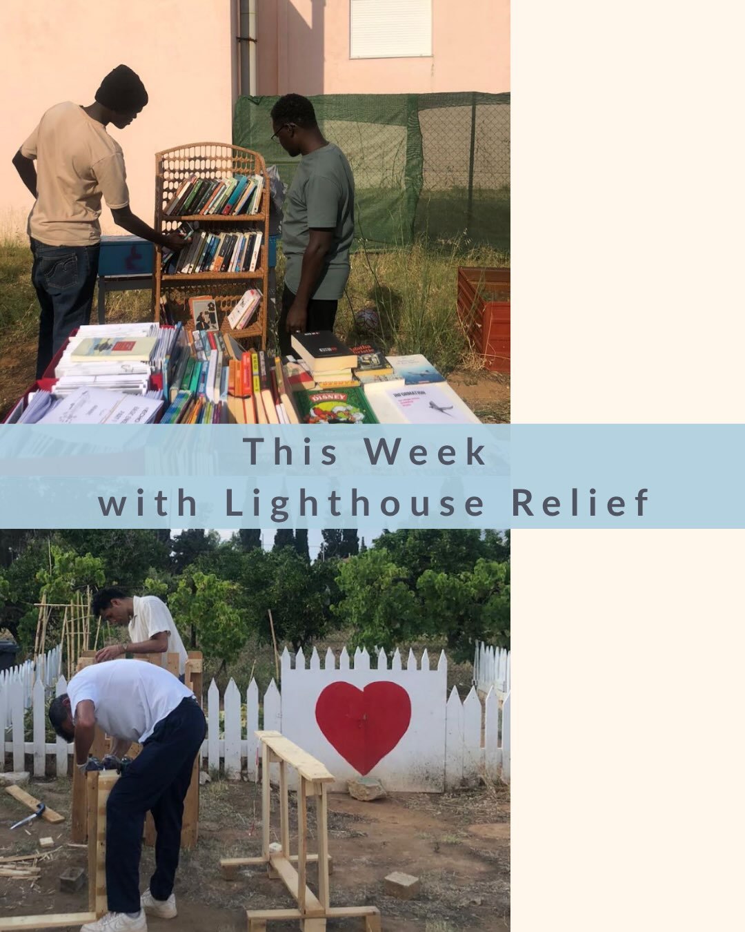 A few moments from this week with Lighthouse Relief 💙

In the Corinth Community Garden, learning and connection was everywhere - from building a ping pong table to discovering new stories with the Eco Moving Library. On the basketball and volleyball
