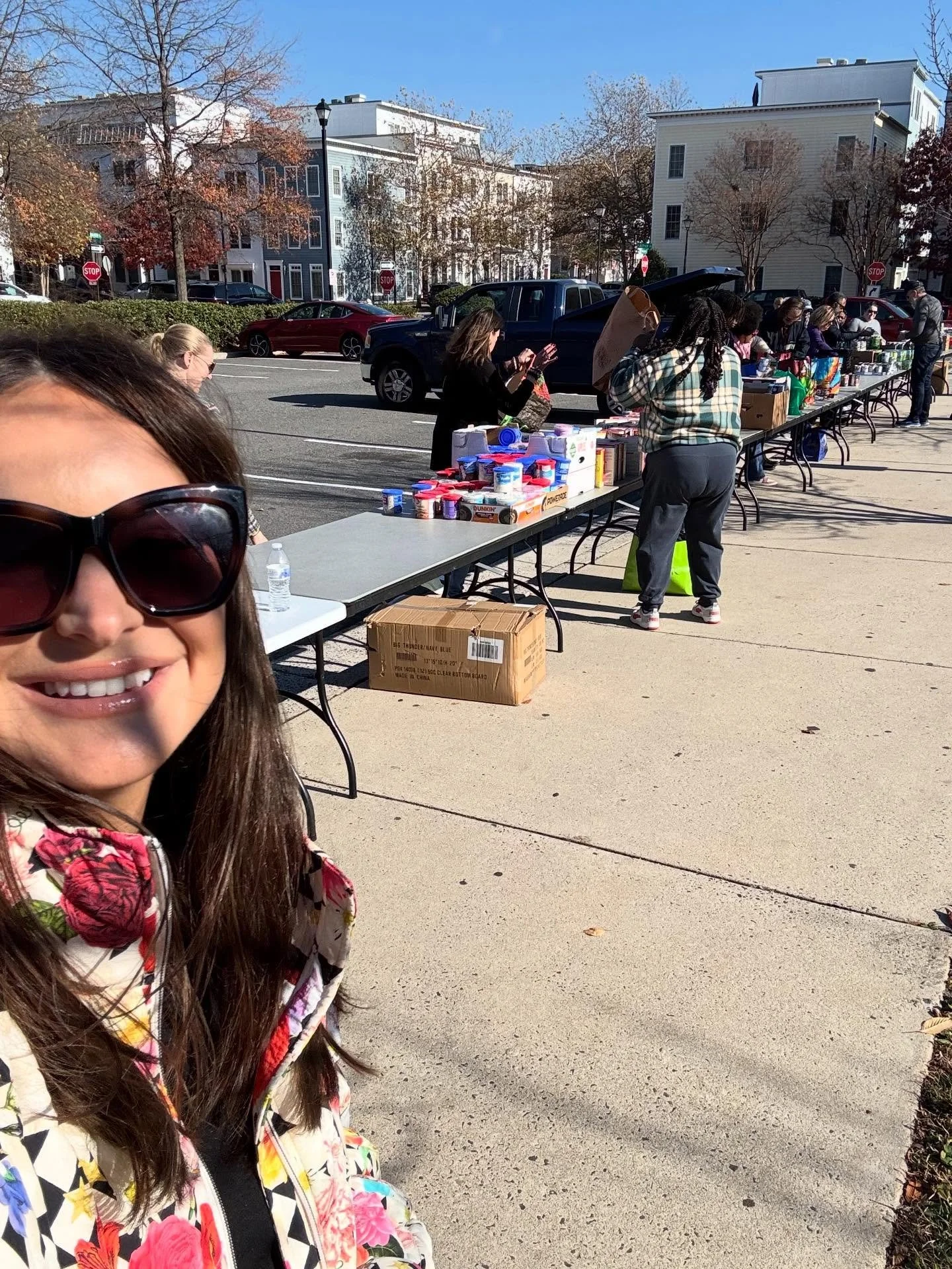 Grateful for the opportunity to pack Thanksgiving meals for 150 local families today. Also I had to arrange certain cake mixes with certain frostings because can you imagine if someone got a lemon cake with chocolate frosting?! Couldn't have that. 🙂