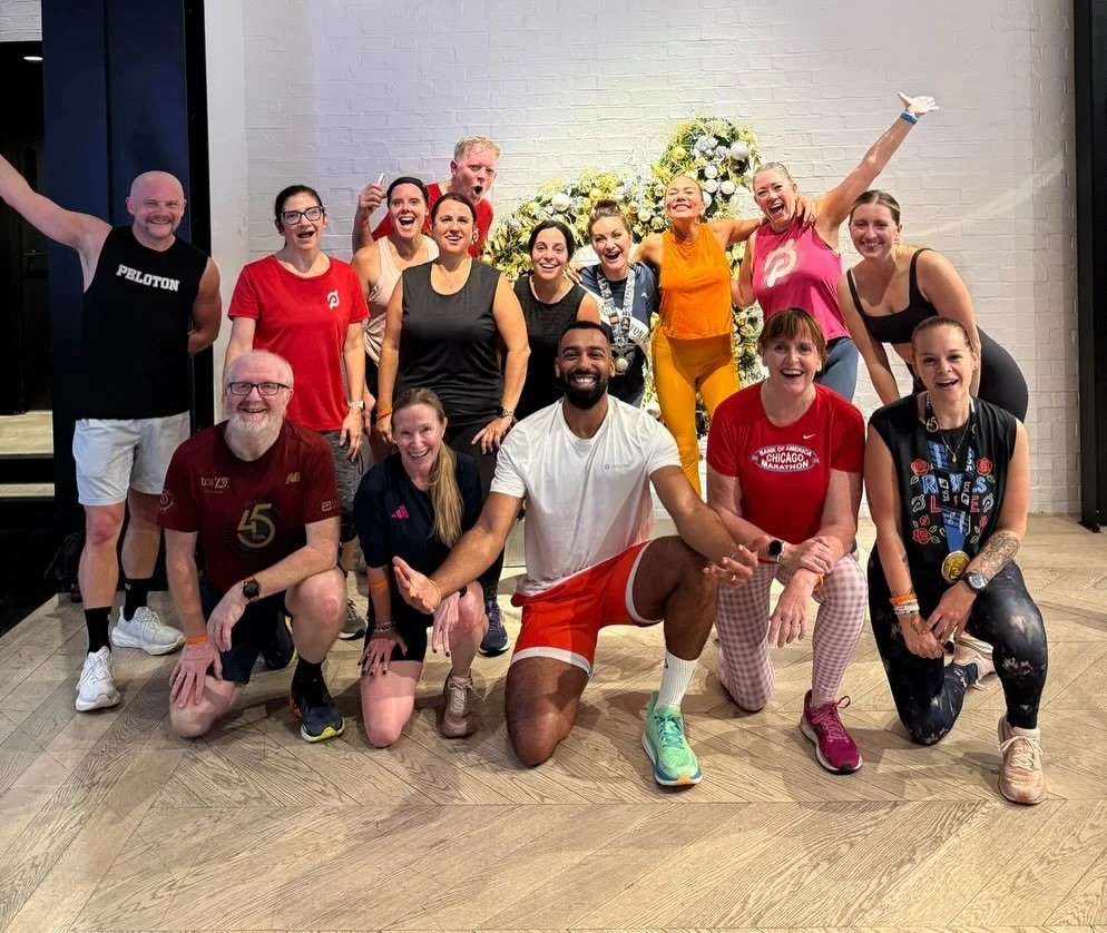 Celebration Saturday at @pelotonstudios London was beyond. Thank you @jermainejohnsonuk for being such a lovely host to the @susiesstriders (and a 10/10 playlist!), and of course @susie_chan_ for brutalizing us with a 60-minute intervals extravaganza