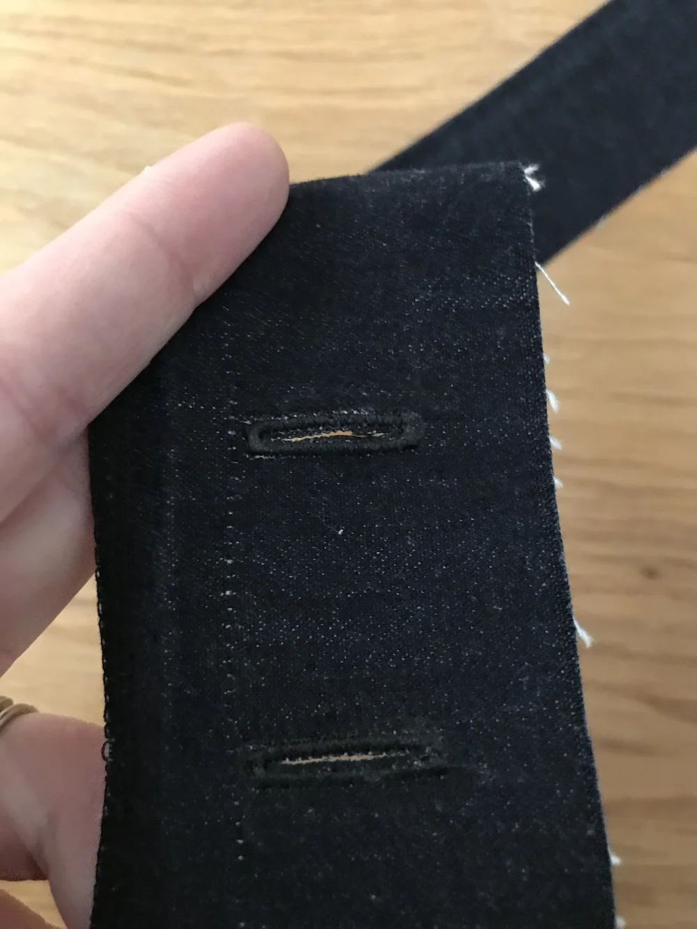 How to make a yoga bag mat buttonholes.jpg