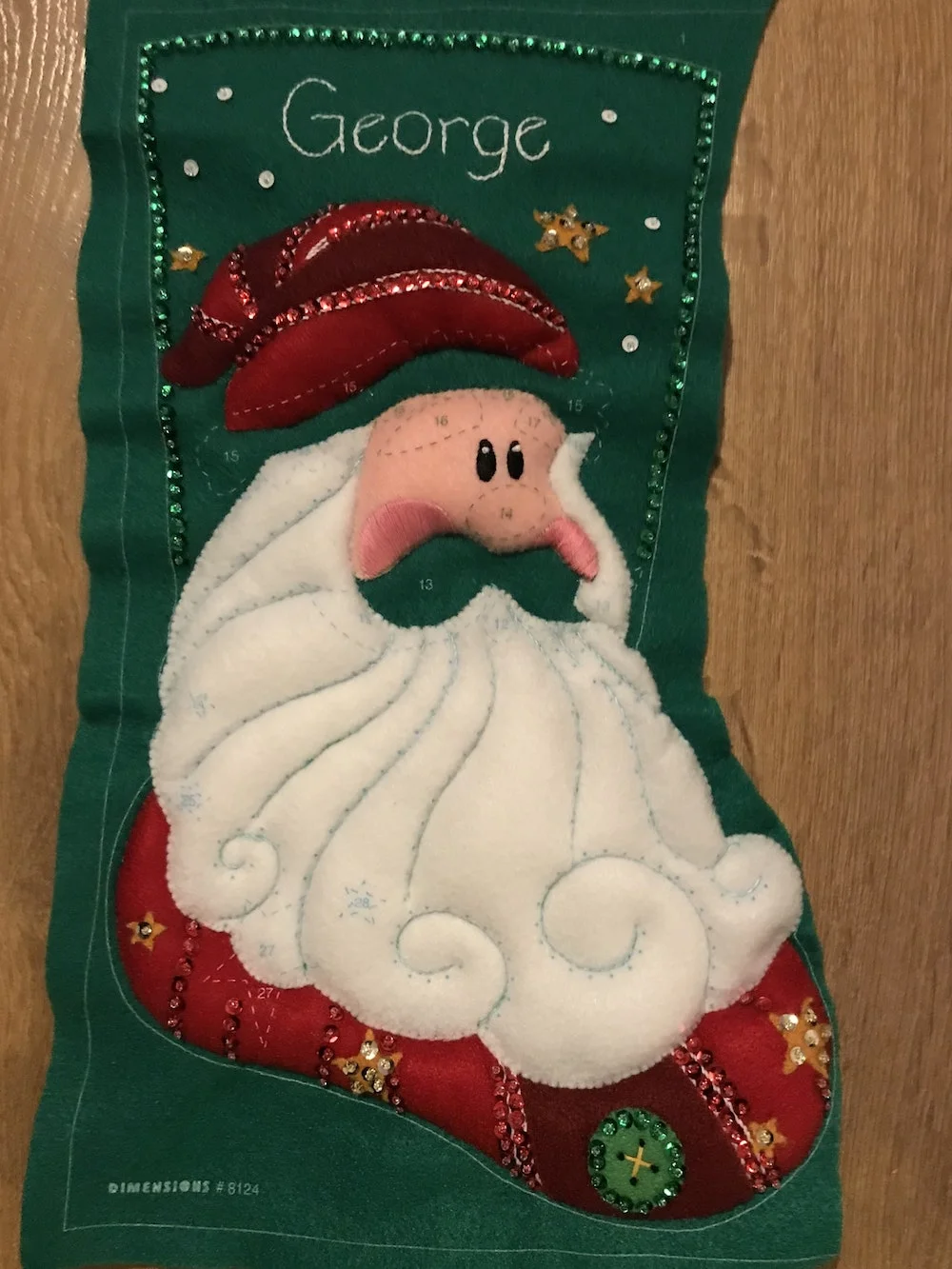 Dimensions Felt Applique Sequined Father Christmas Stocking Beard.jpg