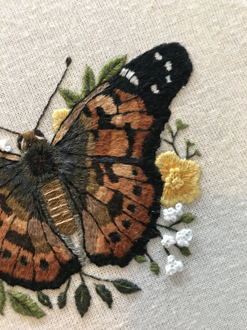 Butterfly silk shading embroidery art hoop.jpg