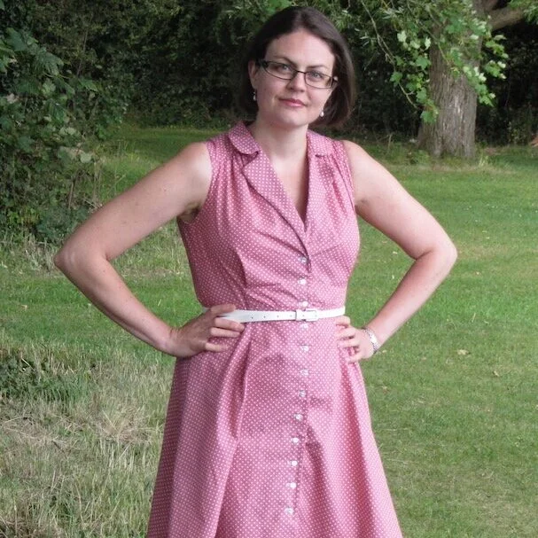 A Polka Dot Vintage Shirt Dress