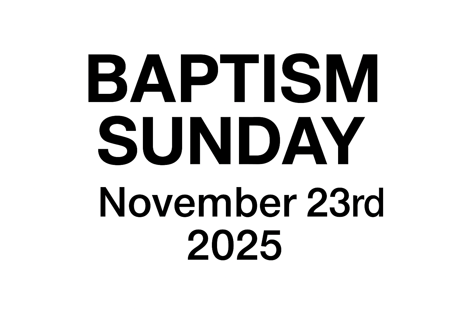Baptism Sunday