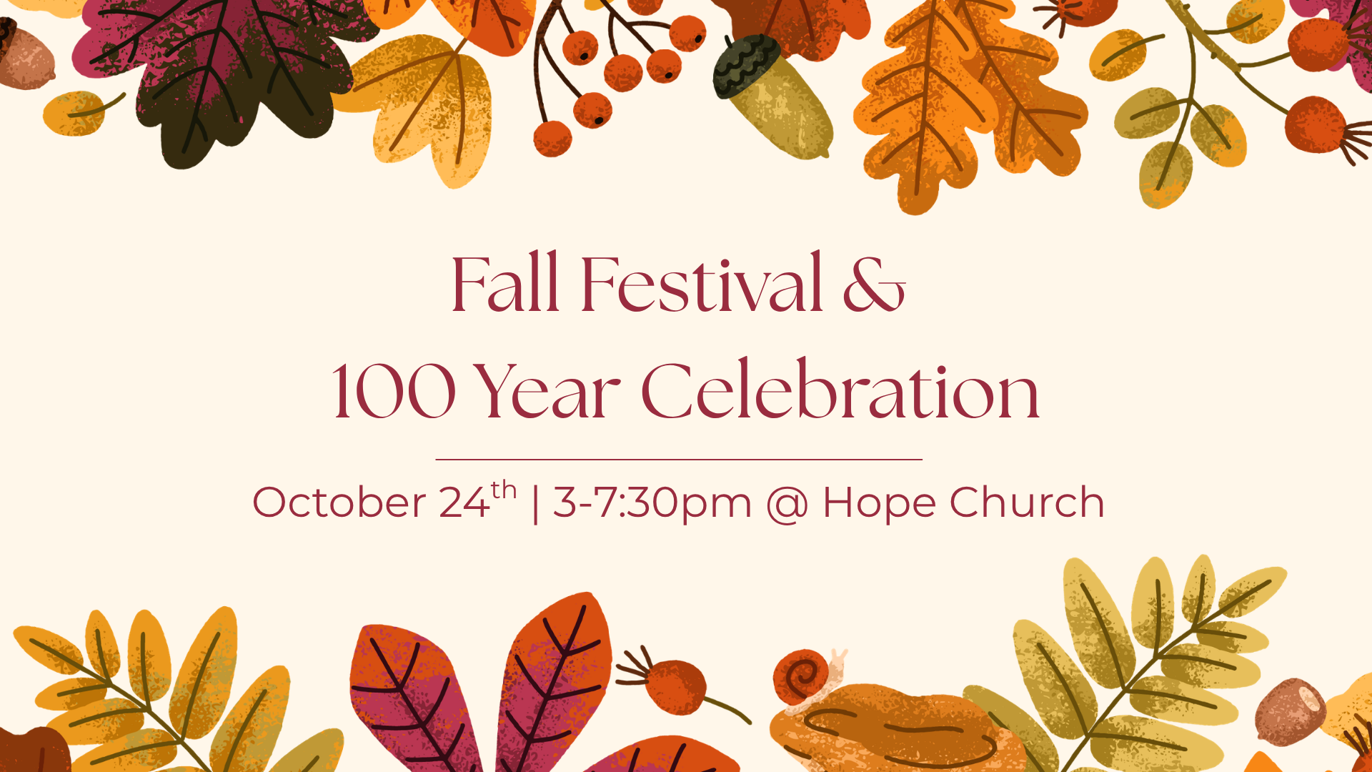 Fall Festival &amp; 100 Year Celebration