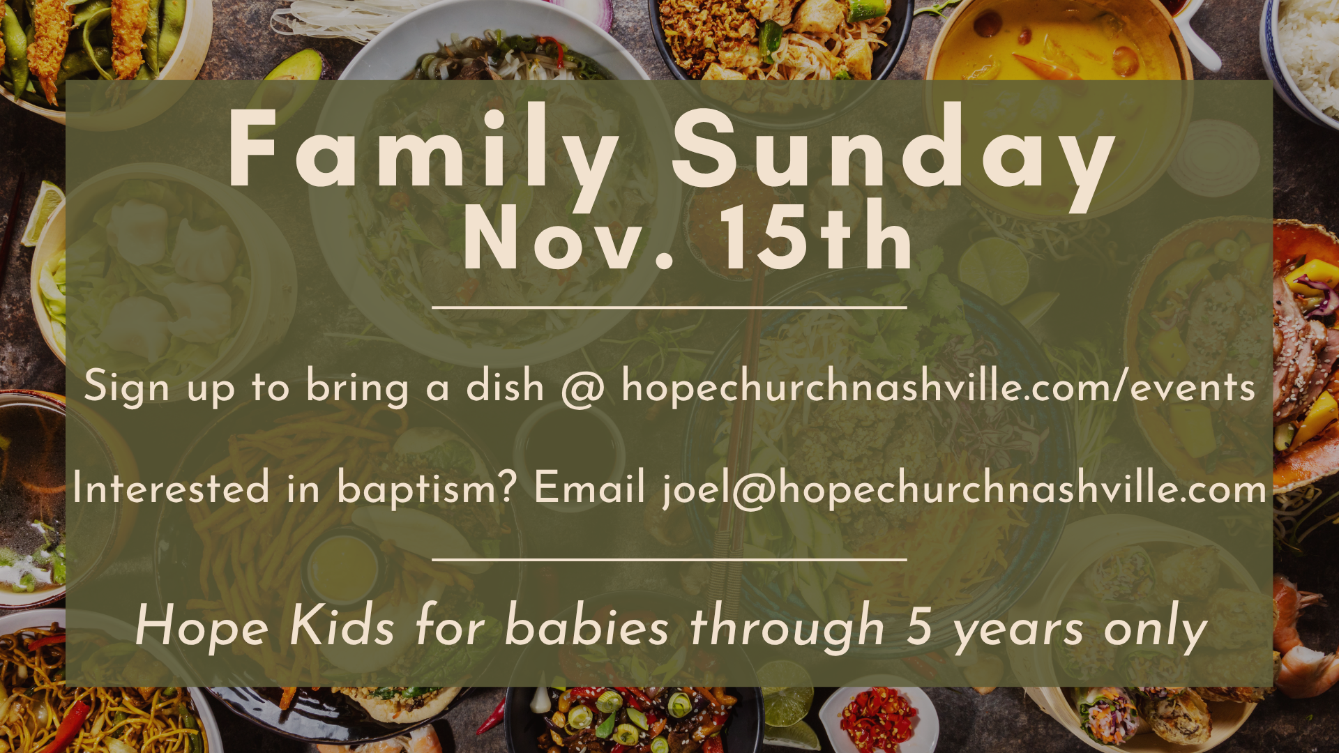 Family Sunday and Baptism