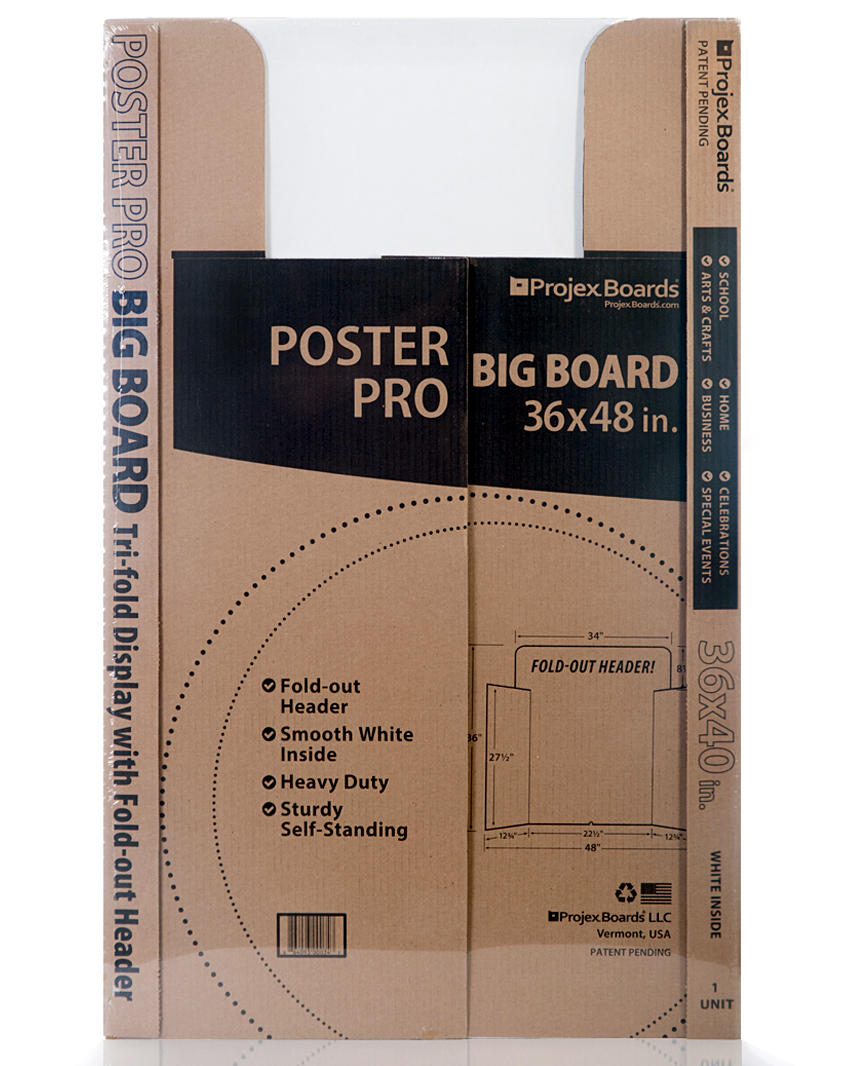 BAZIC Trifold Presentation Board 36 X 48 White, Tri-Fold Corrugated  Poster Boards, Cardboard for Display Boards Science Fair Art Project,  24-Pack