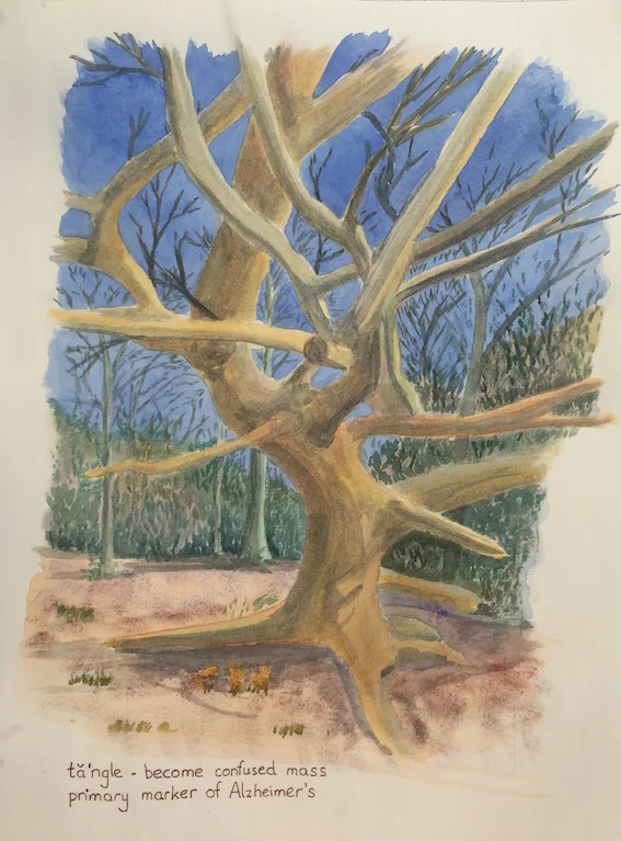 Tangles (2016) Watercolour 40x30cm framed £350