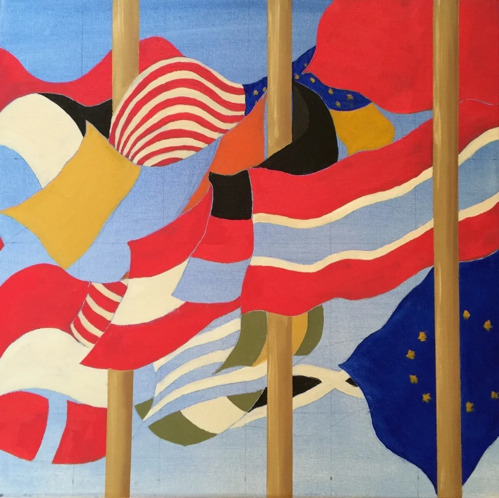 Broken Flags (2014) Oil 50x50cm £695