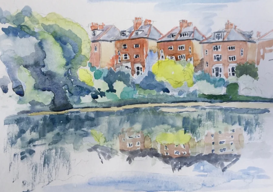 Hampstead Pond (2015) watercolour £525