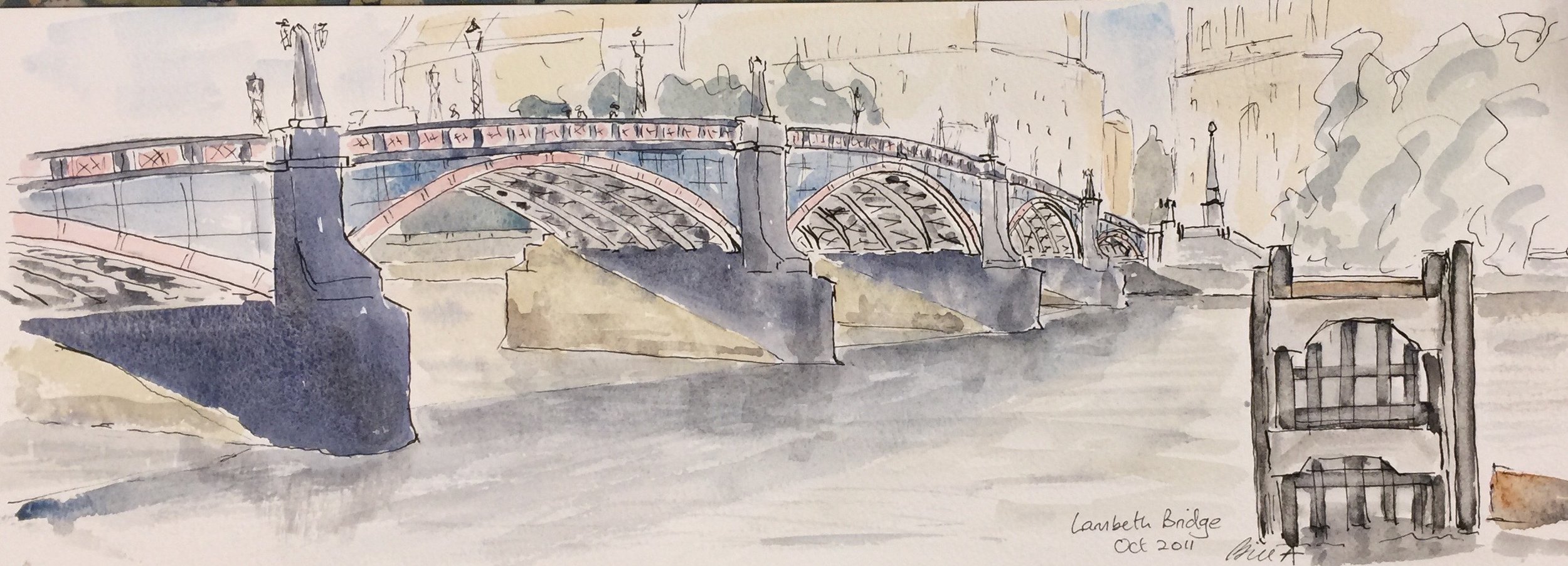 Lambeth Bridge (watercolour) £180