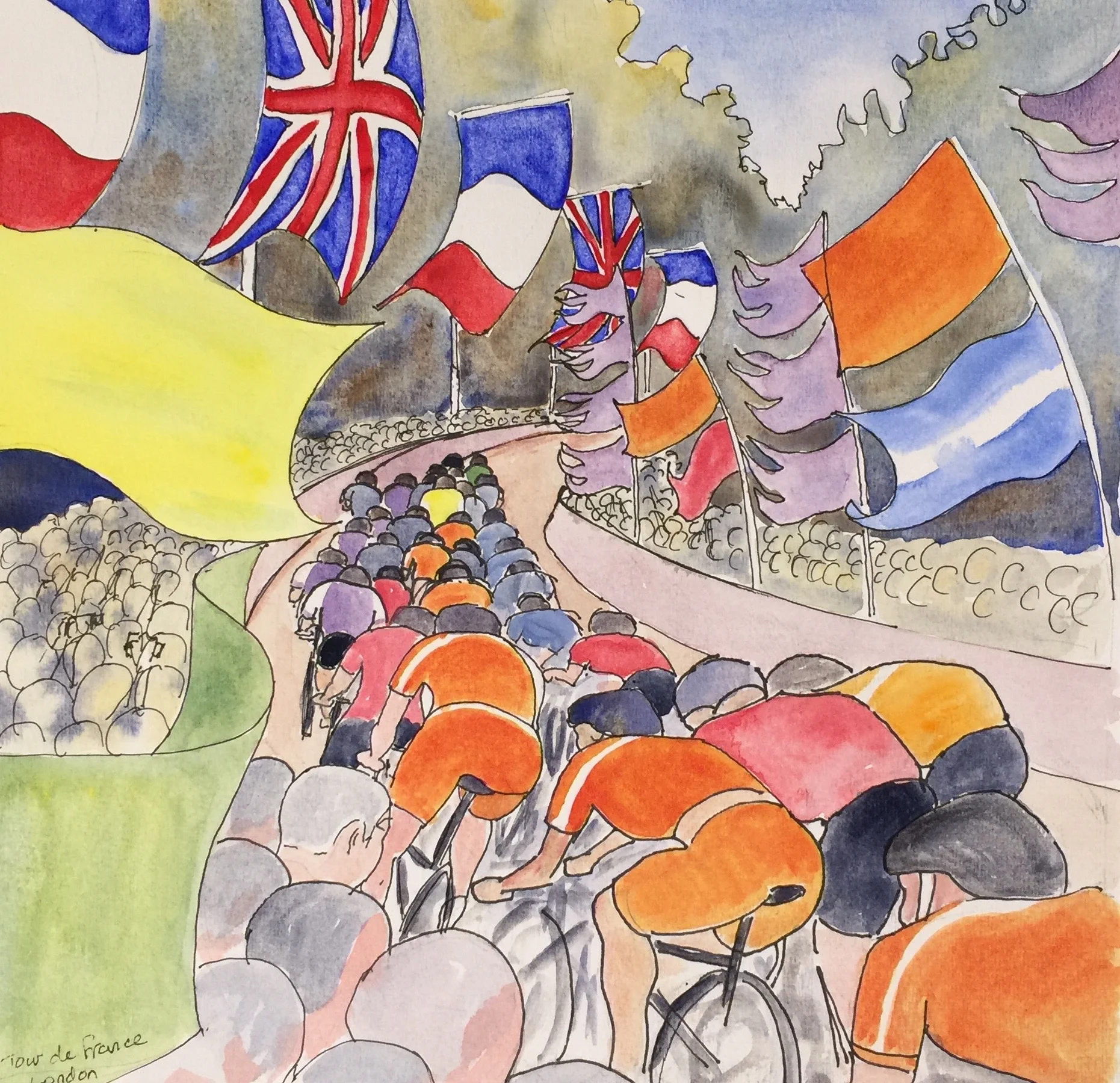 Le Tour London watercolour £180
