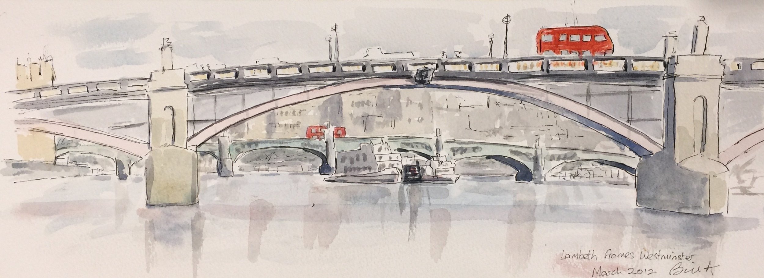 Lambeth Frames Westminster (watercolour) £180