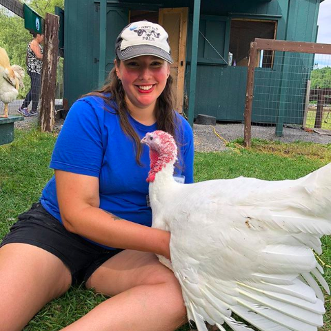 Turkey snuggles at Shindig, 7/18