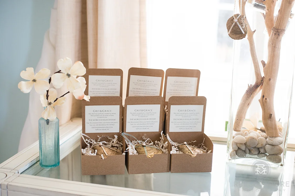 Grit and Grace oyster shell gifts by Rachel Gordon