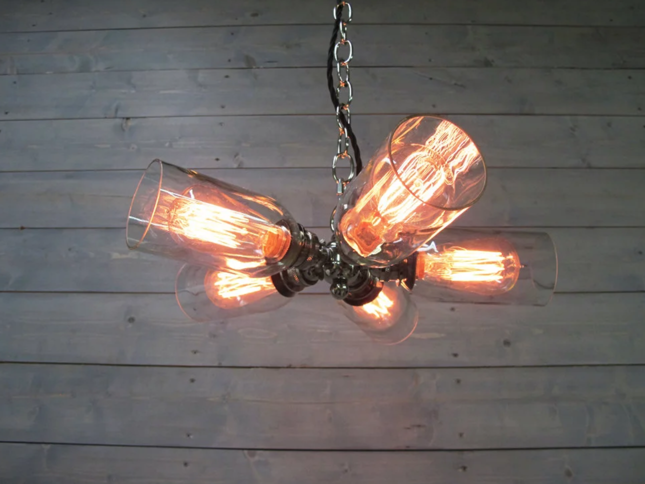 Reclaimed Bottle Chandelier