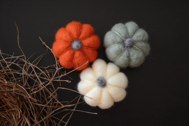 Felted Pumpkins