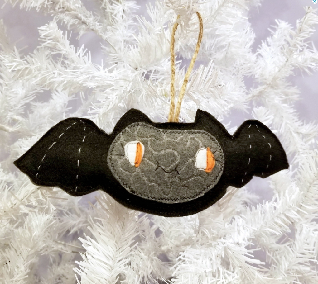 Upcycled Bat Ornament