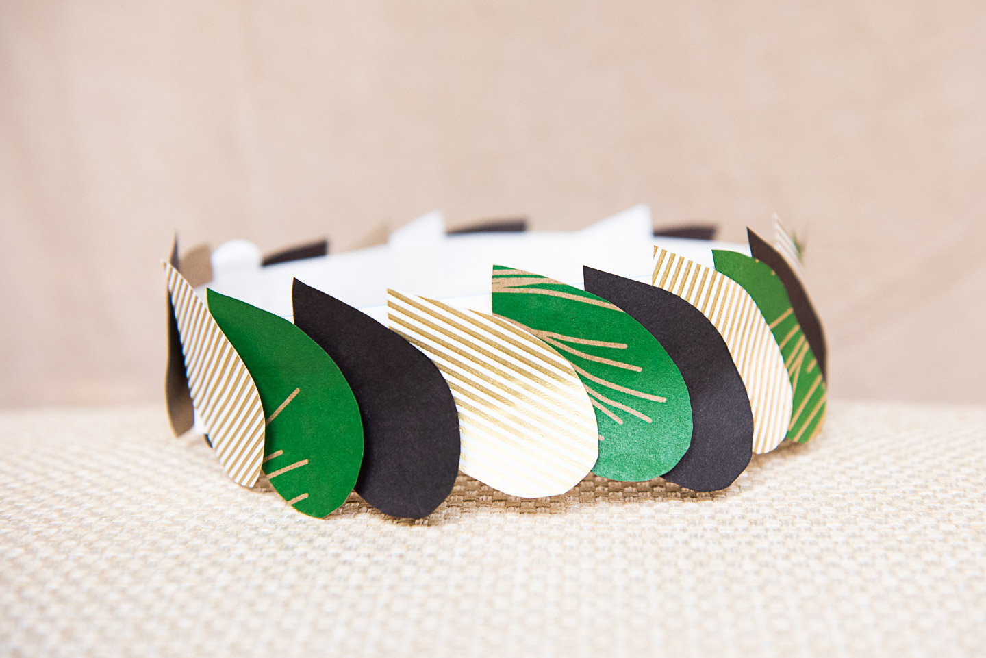 DIY Paper Crowns Made From Upcycled Gift Wrap and Wrapping Paper for Zero Waste New Years Eve