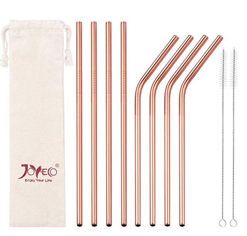 Rose Gold Straws