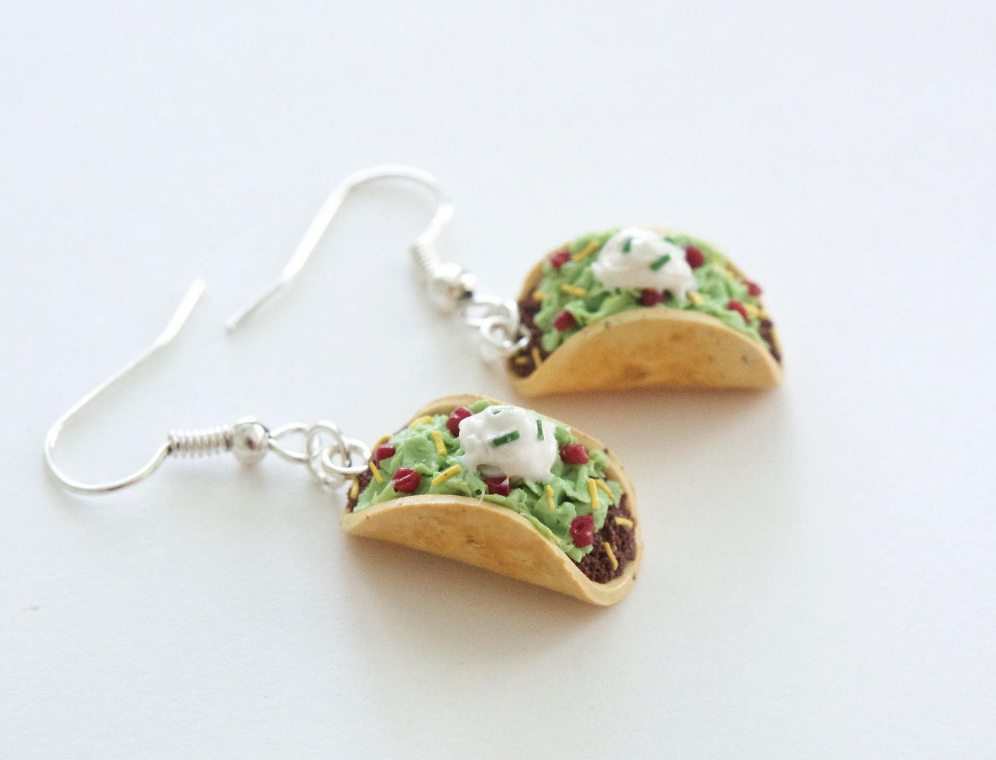 Handmade Taco Earrings