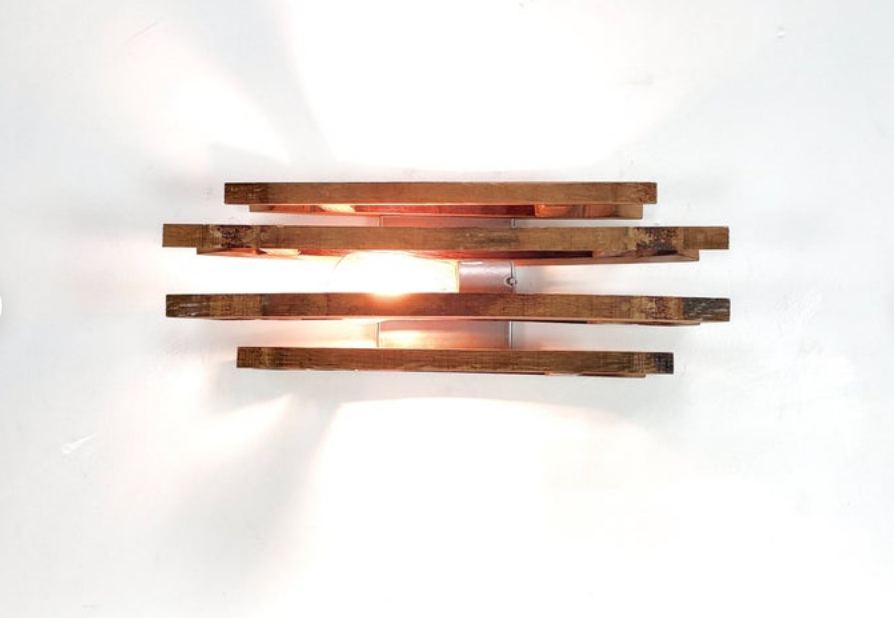 Reclaimed Wine Barrel Light Fixture