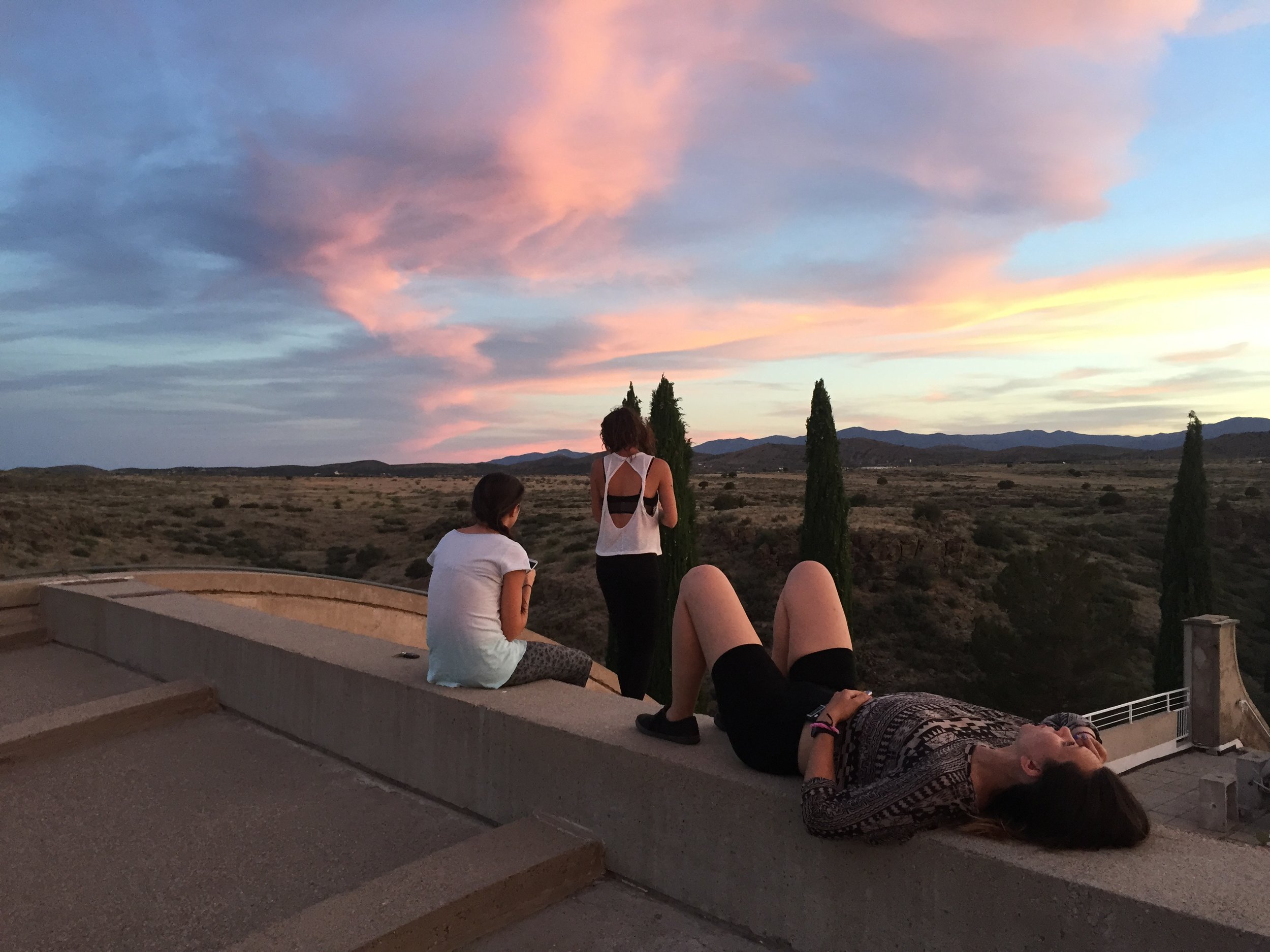 Watching a sunset on the roof of the vaults
