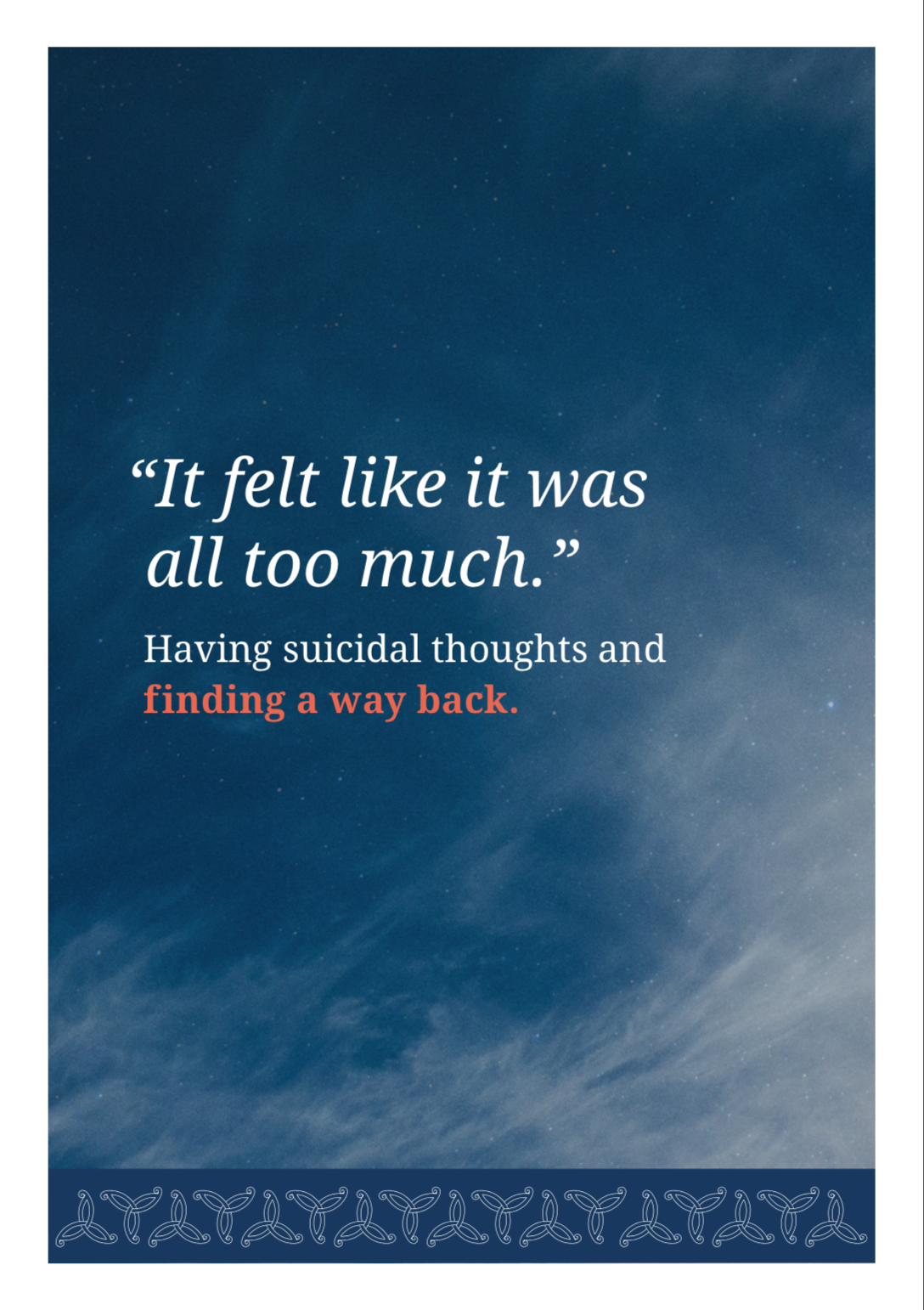 Having suicidal thoughts and finding a way back. (NZ) - Download
