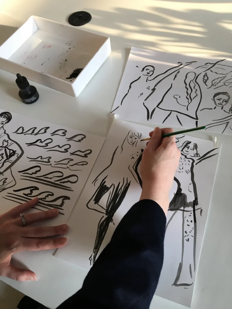 In her creative flow