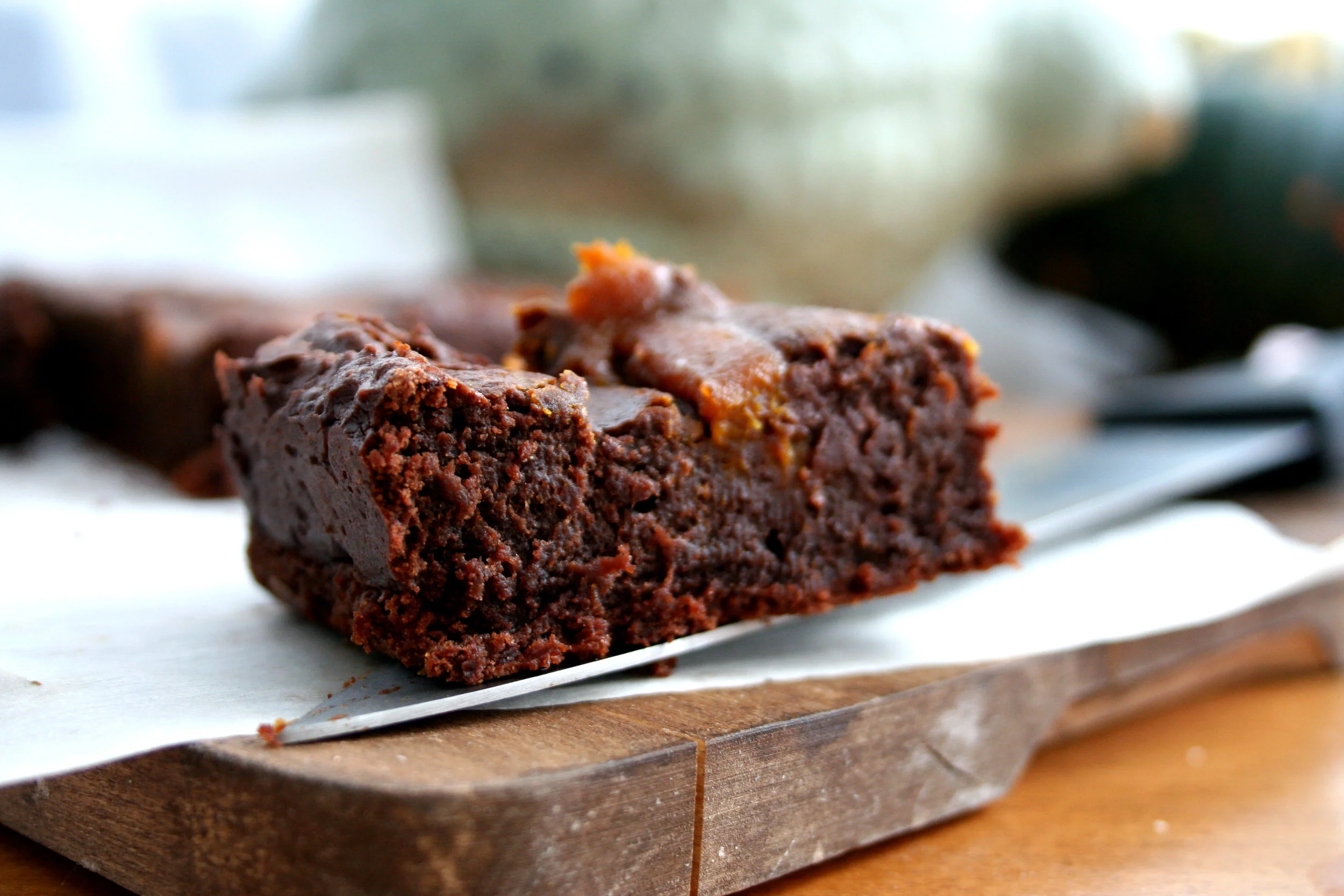 Pumpkin Spice Swirled Brownies
