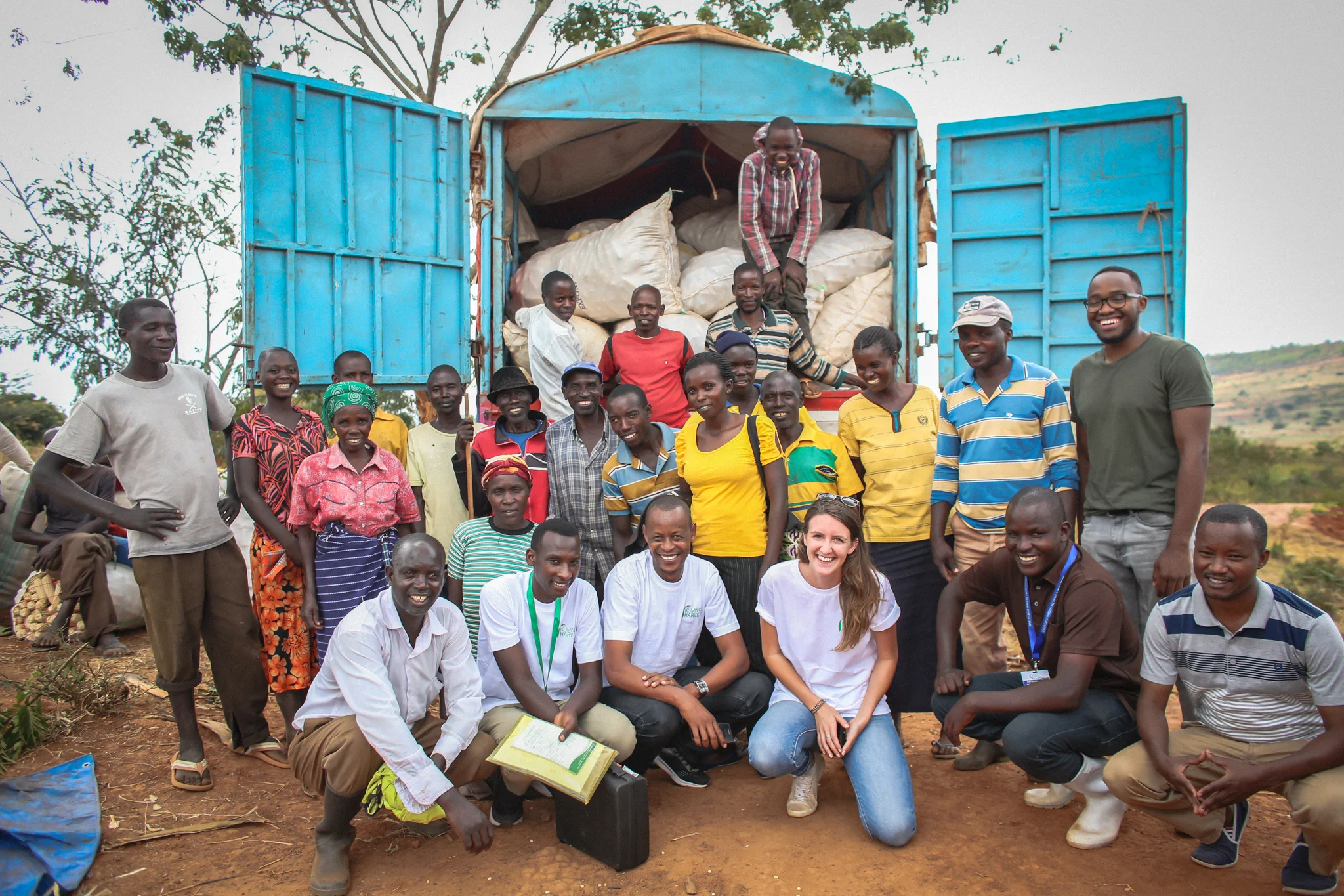 The Kumwe Harvest team collecting maize from a local co-operative.