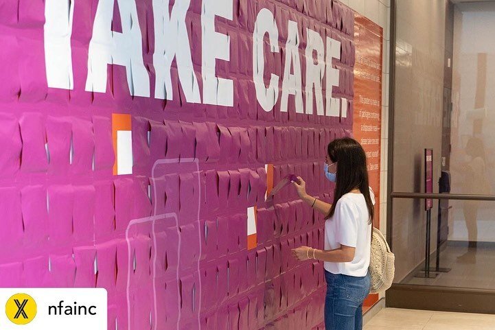 Posted @withregram &bull; @nfainc Sometimes we throw things at the wall just to see what sticks. In this case, it was masks. We brought this idea of an ad made of face masks to RioCan and it&rsquo;s now live at @yongesheppardcentre! Huge shoutout to 