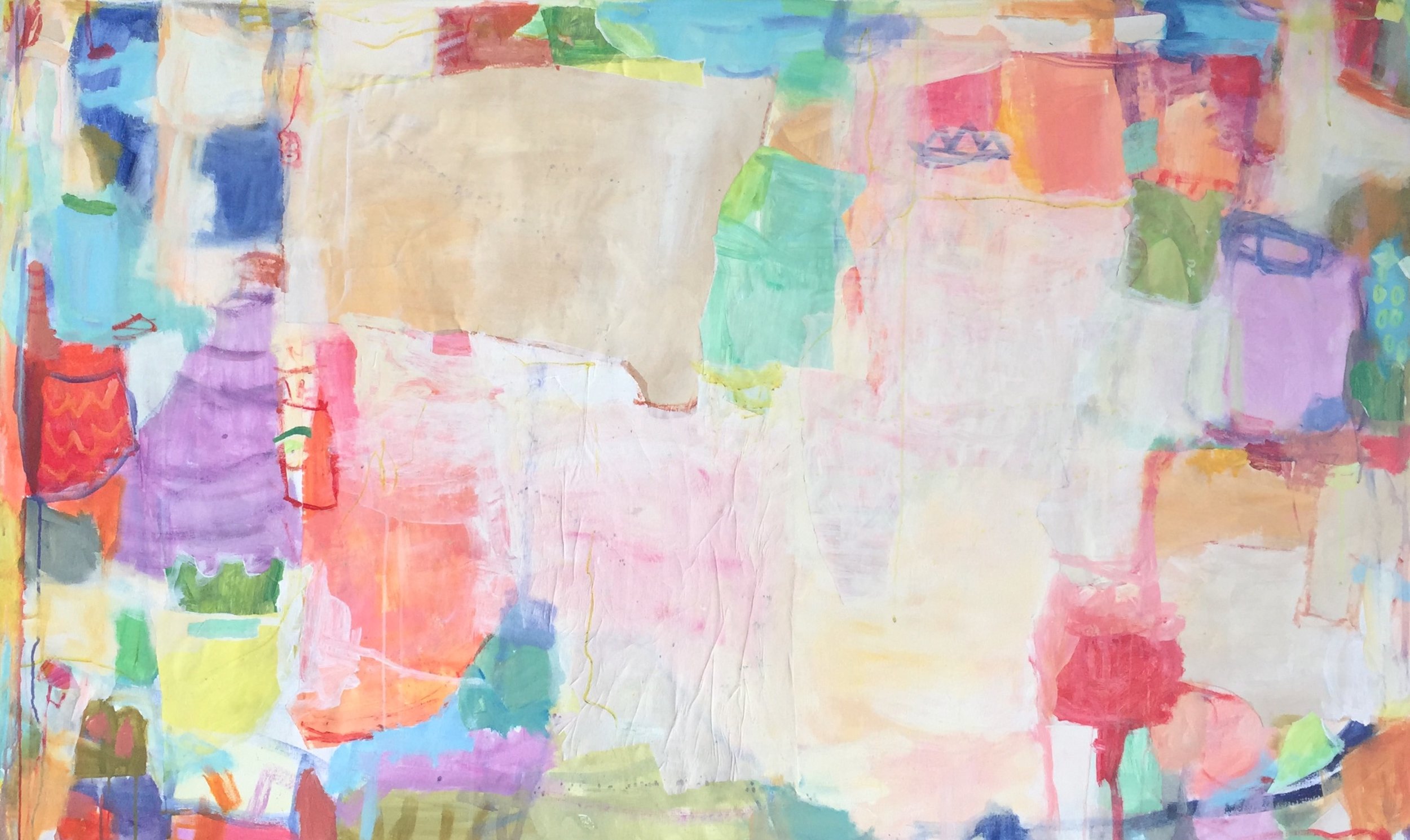 Don't Look Back No More 44"x72" mixed media on canvas Blue Print Store