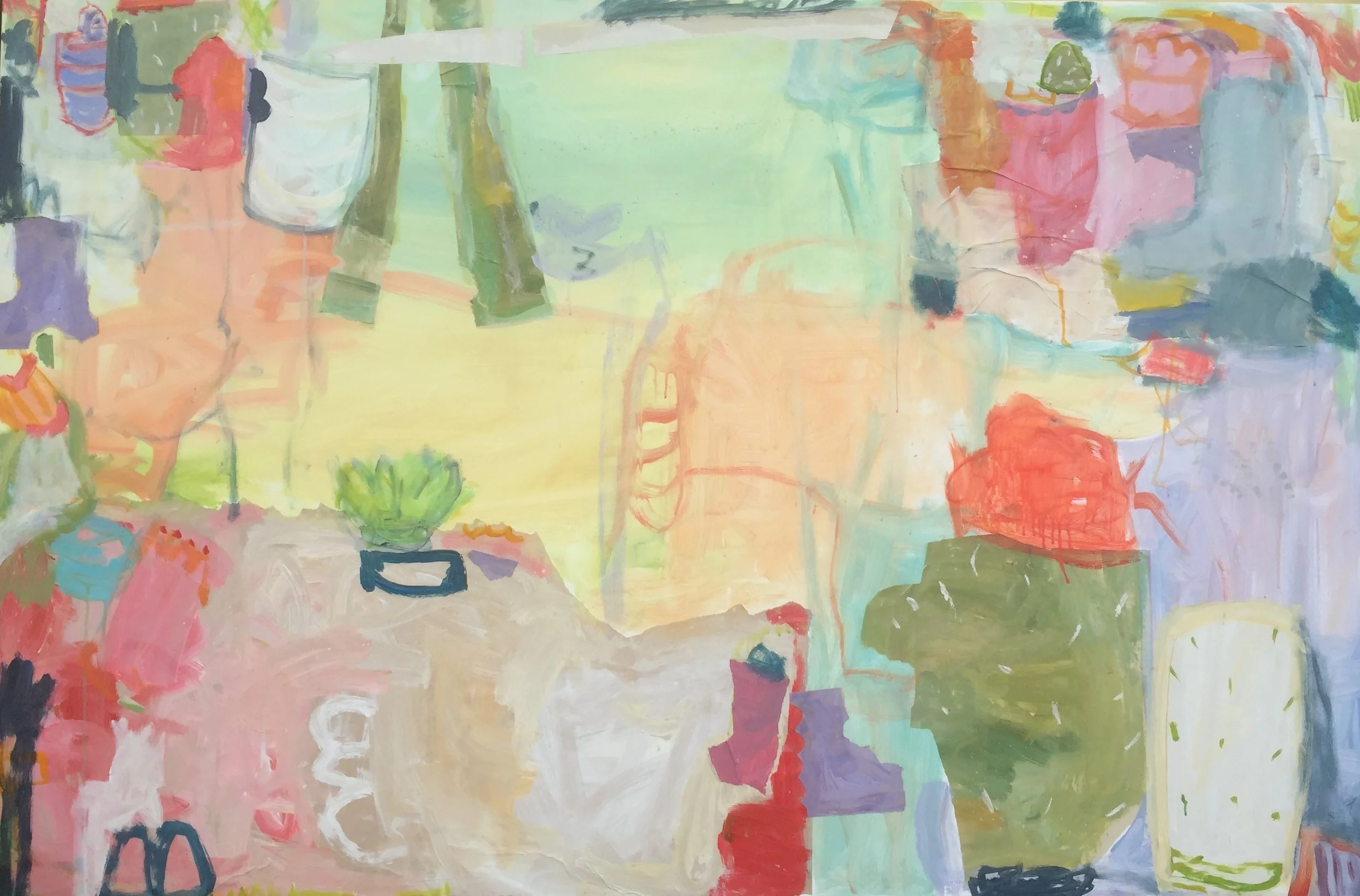 Prickly Pear 48"x72" mixed media on canvas SOLD