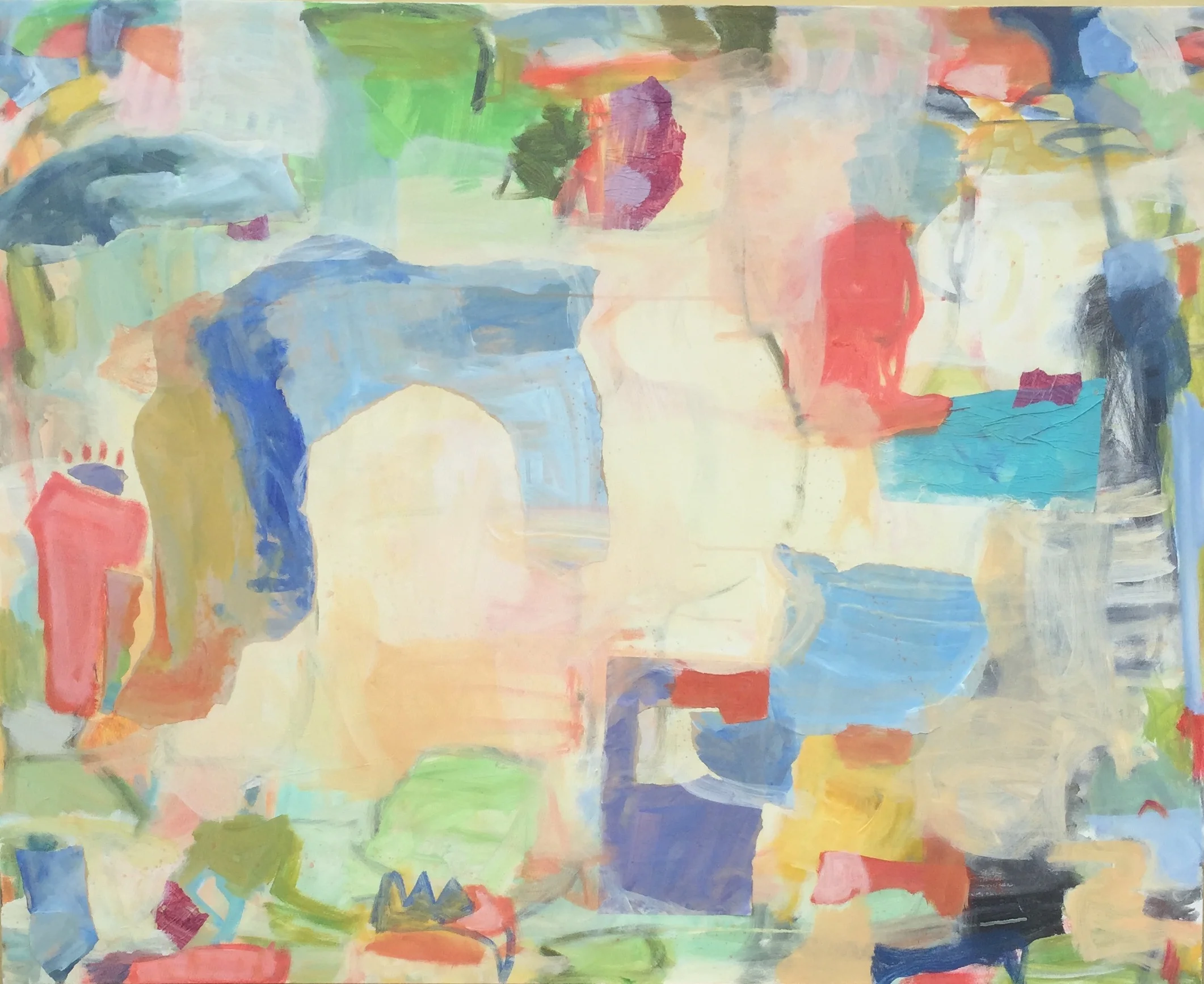Trellis 36"x48" mixed media on canvas SOLD | Blue Print Gallery