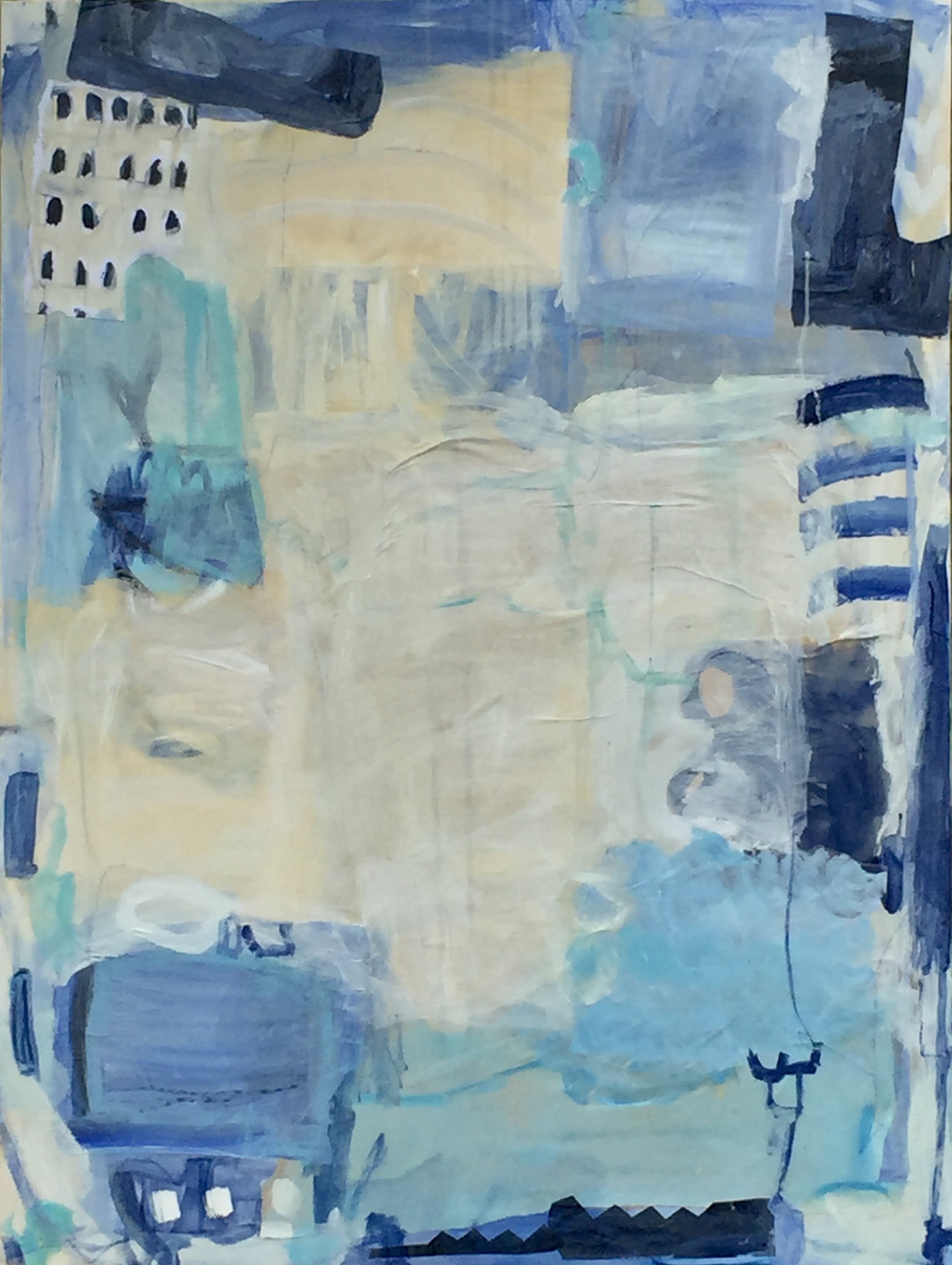 Sydney Harbor II 36"x48" mixed media on canvas available