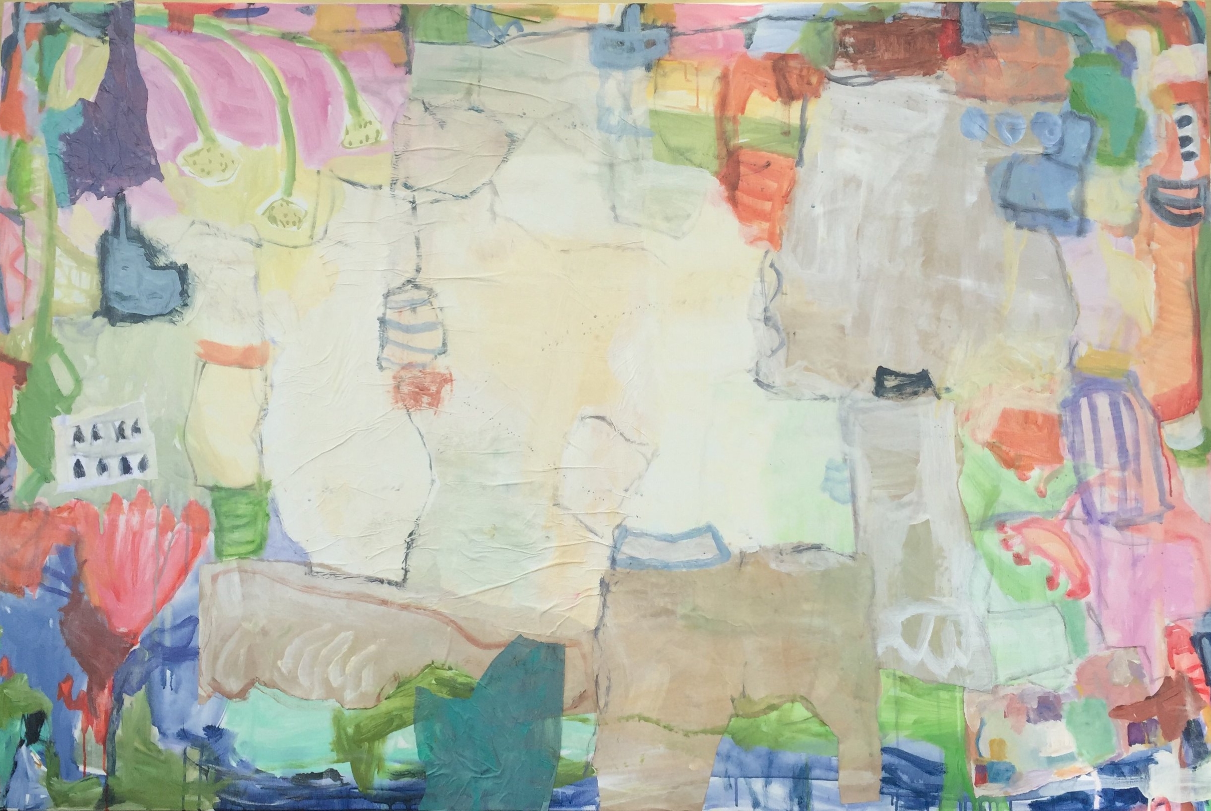 I Love You Just the Way You Are 48"x72" mixed media on canvas SOLD