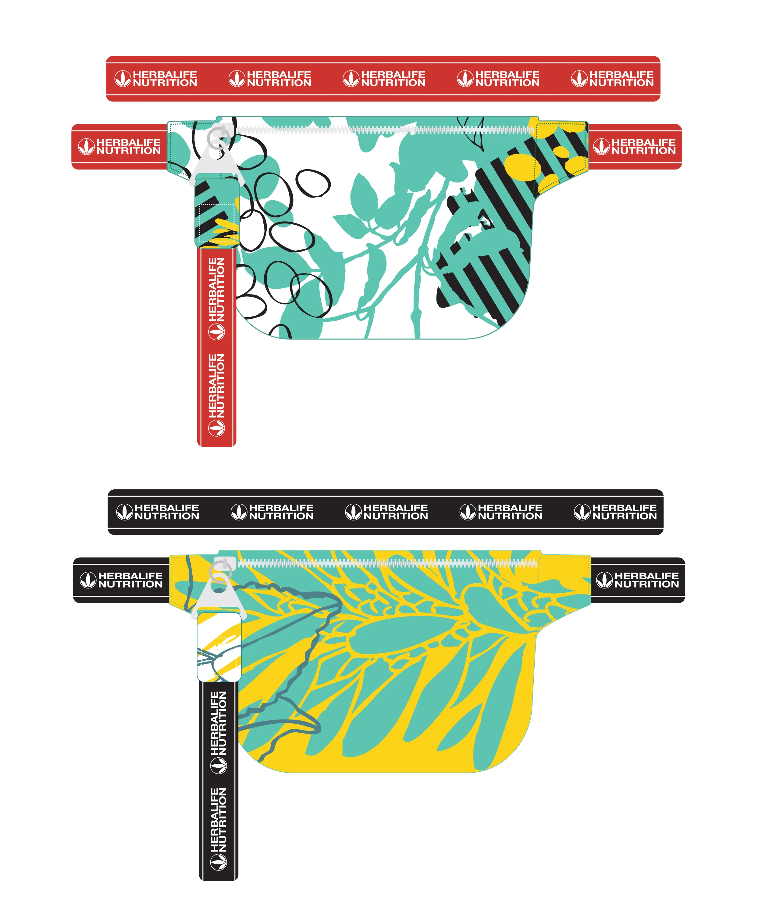 Fanny pack concept designs. Illustrator CC.
