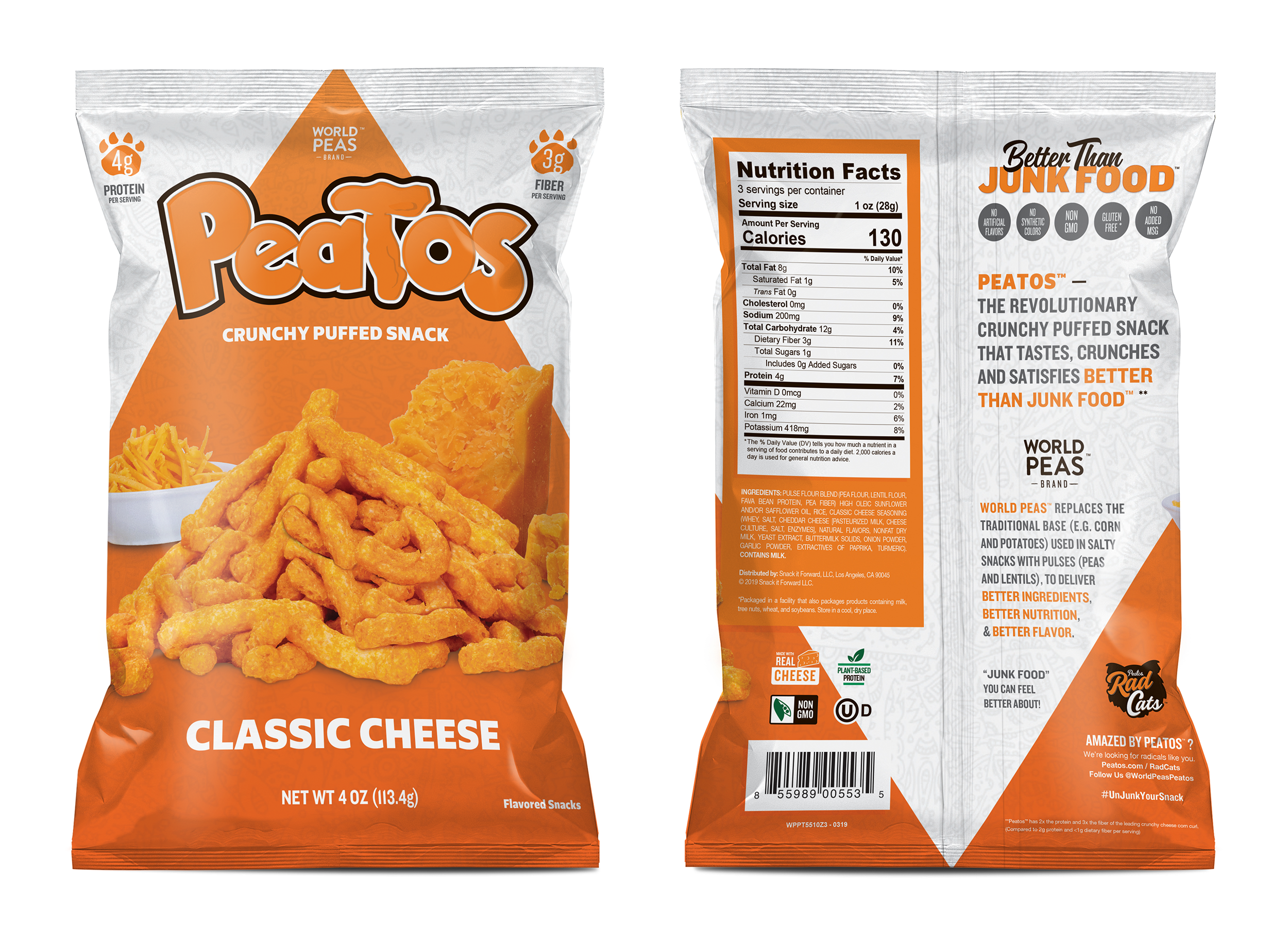 PEATOS Classic Cheese bag packaging design explorations. Illustrator & Photoshop CC.