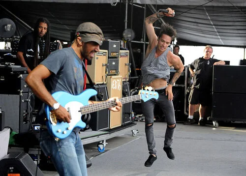 Ben Kenney and Brandon Boyd of Incubus performs onstage at the 2009 Outside Lands Music and Arts Festival at Golden Gate Park on August 28, 2009 in San Francisco, California.2009 Outside Lands Music And Arts Festival - Day 1 - IncubusGolden Gate ParkSan Francisco, CA United StatesAugust 28, 2009Photo by Jeff Kravitz/FilmMagic.comTo license this image (58194155), contact FilmMagic.com