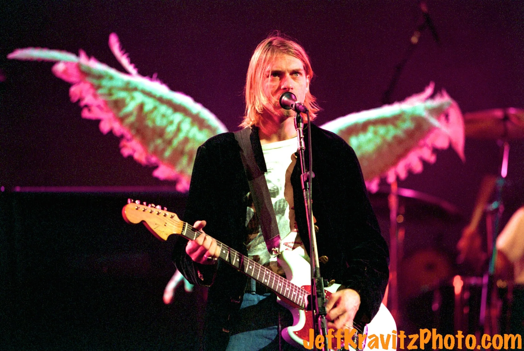 Kurt Cobain of NirvanaMTV Live and Loud: Nirvana Performs Live - December 1993Pier 28Seattle, Washington United StatesCirca 1993Photo by Jeff Kravitz/FilmMagic.comTo license this image (2495800), contact FilmMagic.com