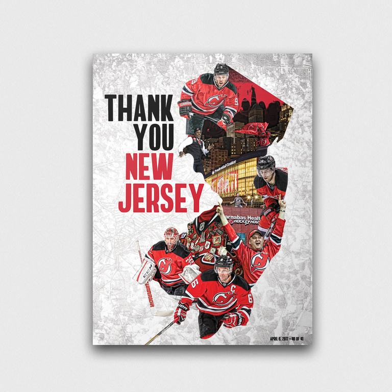 new jersey devils game day poster